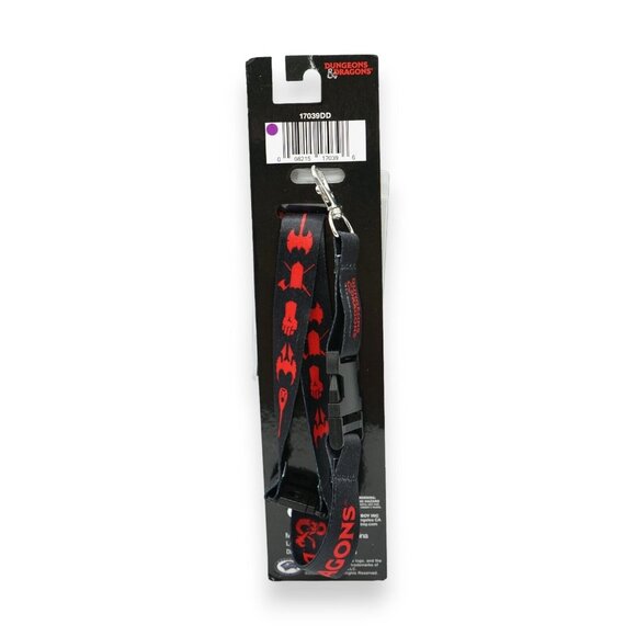 Dungeons and Dragons RPG Logos Lanyard with Skull Badge Holder NEW‎ - Picture 4 of 5